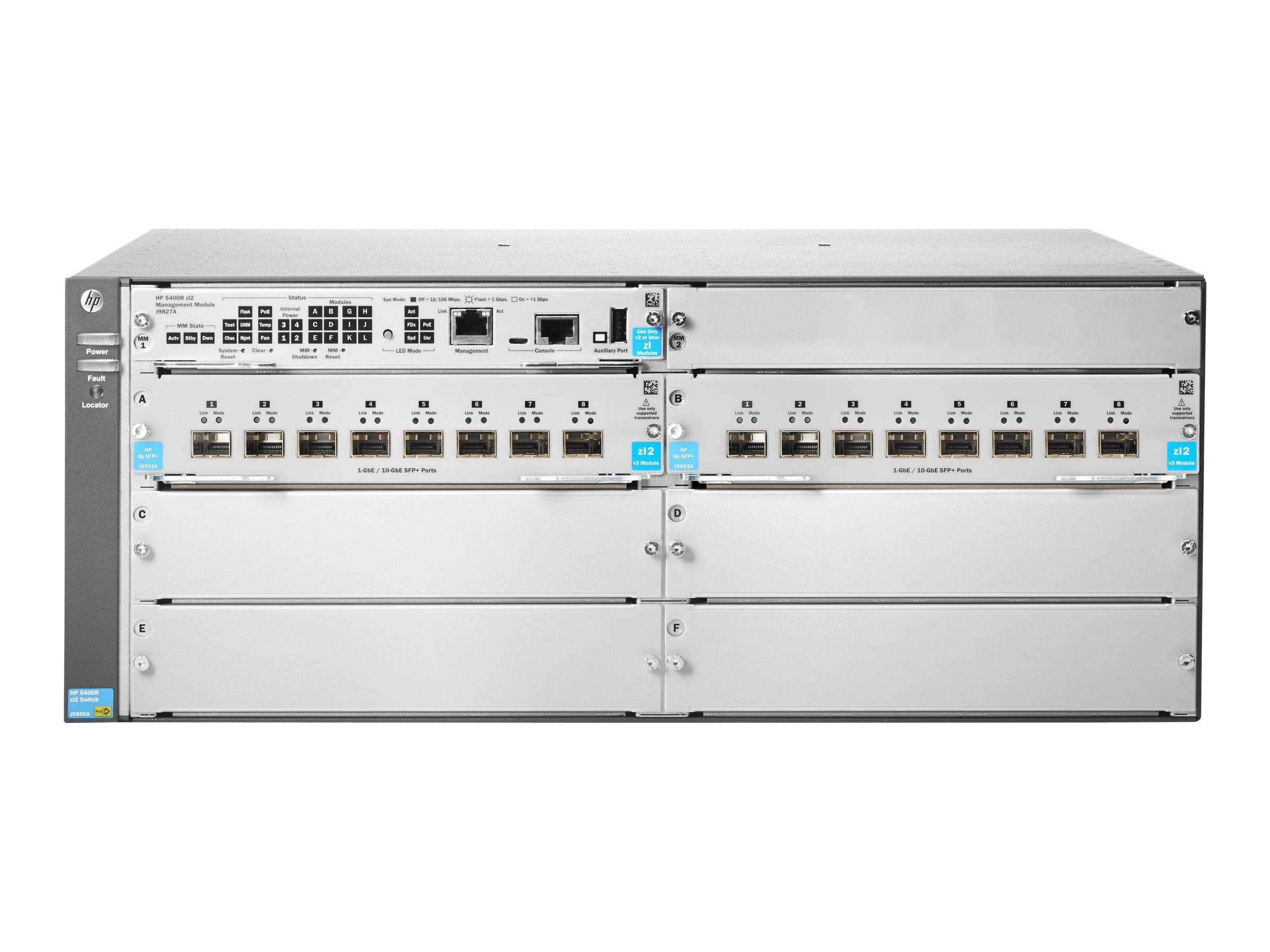 HPE Aruba 5406R 16-port SFP+ (No PSU) v3 zl2-0