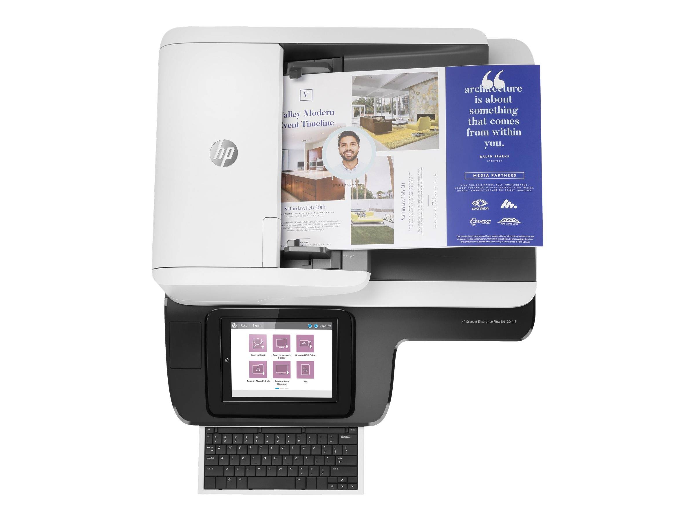 HP ScanJet Enterprise Flow N9120 fn2 - Dokumentenscanner - Flachbett: CCD / ADF: CIS - Duplex - 297 x 864 mm - 600 dpi x-6