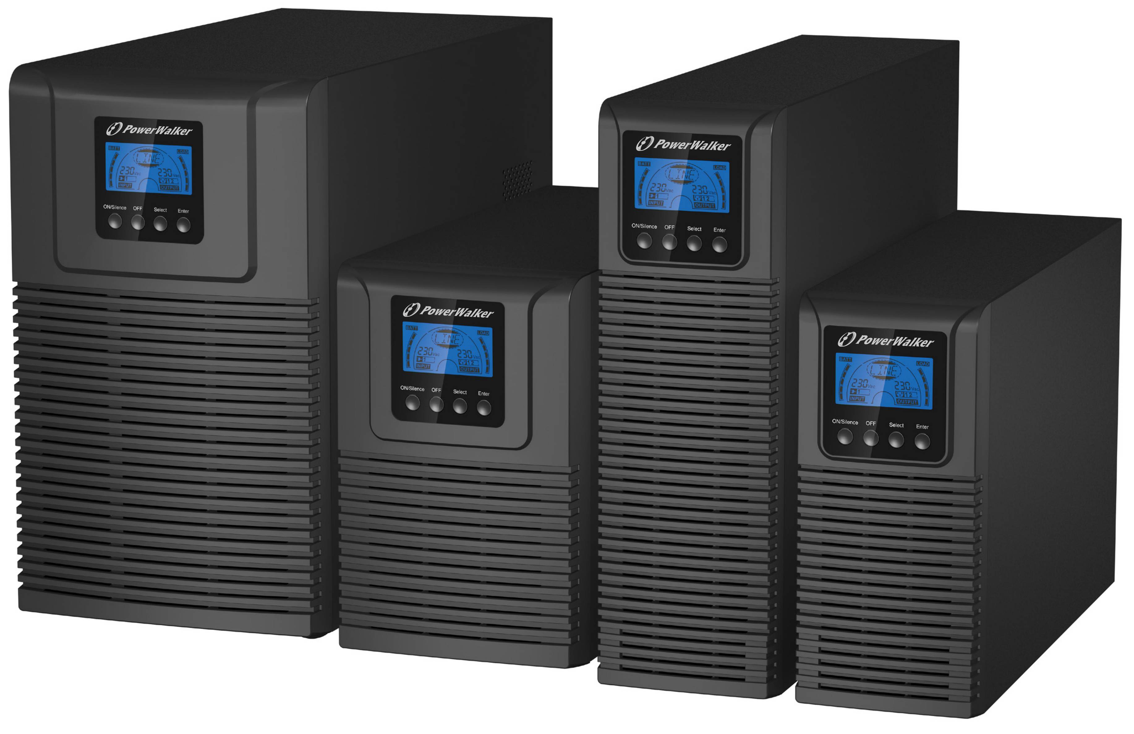 Bluewalker PowerWalker VFI 1000 TG USV 900 Watt VA 9 Ah RS-232 USB Ausgangsbuchsen: 4-5