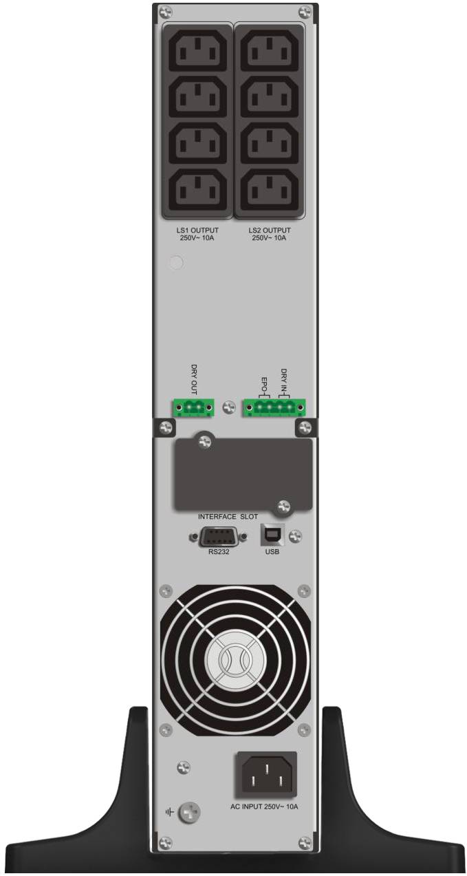 Bluewalker PowerWalker VFI 2000 TG USV 1800 Watt VA 9 Ah RS-232 USB Ausgangsbuchsen: 4-7