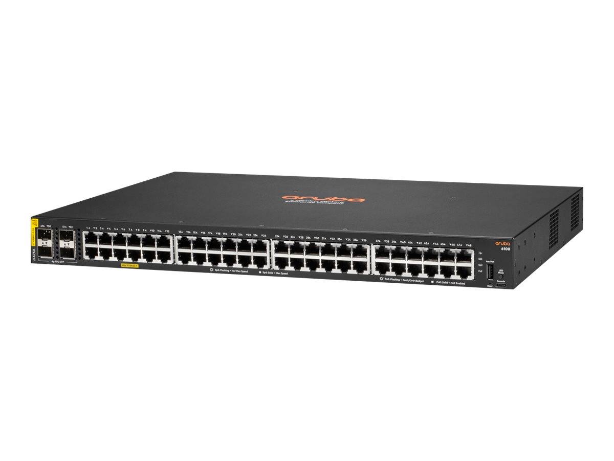 HPE Aruba 6100 48G Class4 PoE 4SFP+ 370W Switch - Switch - managed - 48 x 10/100/1000 (PoE+)-5