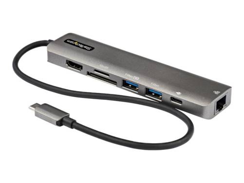 StarTech.com USB-C Multiport Adapter - USB-C auf 4K 60Hz HDMI 2.0, 100W Power Delivery Pass-through, SD/MicroSD, 2 Port