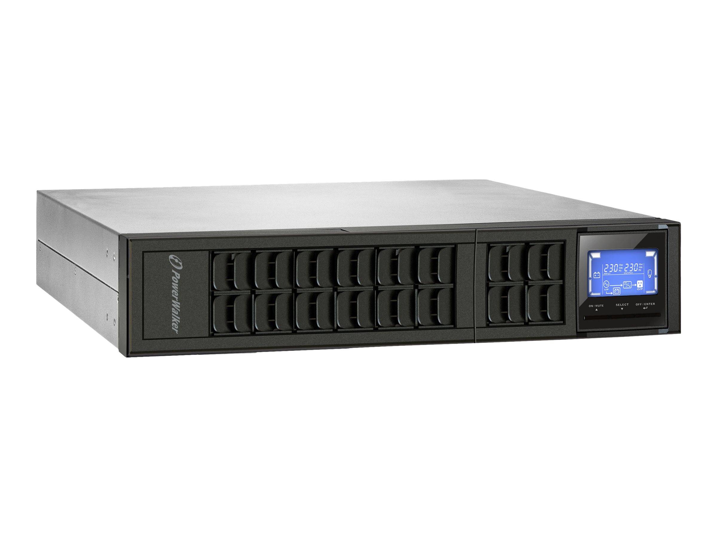 BLUEWALKER - PowerWalker VFI 3000 CRM LCD - USV (in Rack montierbar/extern) - AC 110-300 V - 2400 Watt - 3000 VA - 9 Ah-3