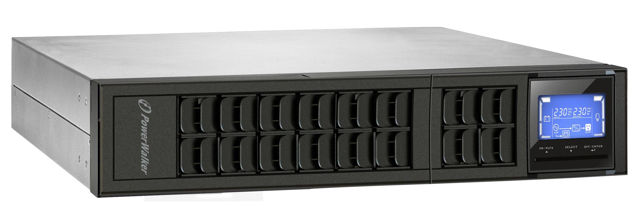 BLUEWALKER - PowerWalker VFI 3000 CRM LCD - USV (in Rack montierbar/extern) - AC 110-300 V - 2400 Watt - 3000 VA - 9 Ah-5