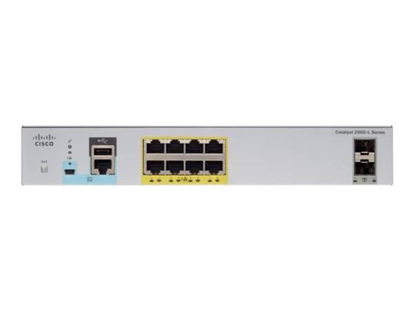 Cisco Catalyst 2960CX-8TC-L - Switch - managed - 8 x 10/100/1000 + 2 x SFP + 2 x 10/100/1000 (Uplink)