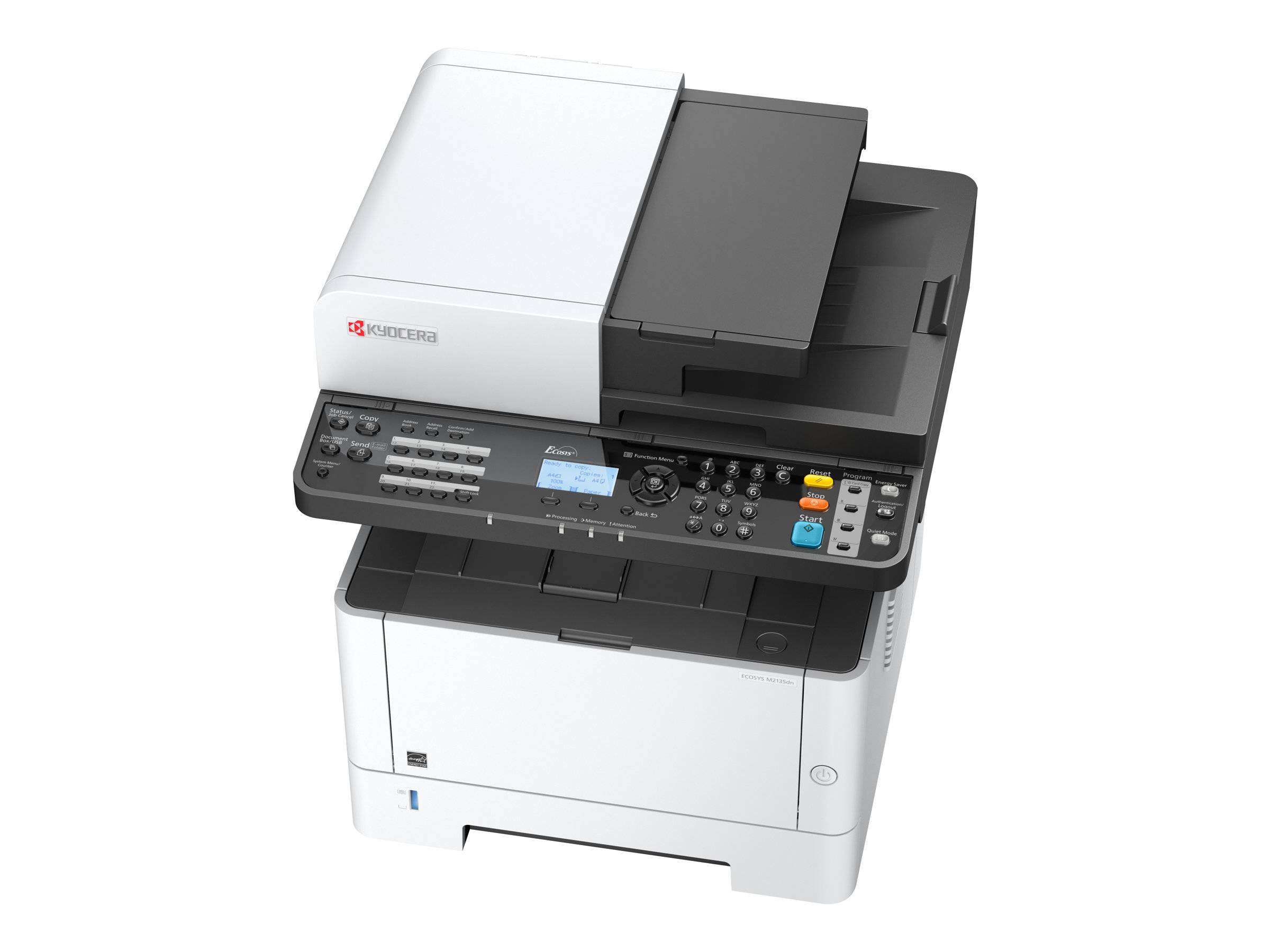 Kyocera ECOSYS M2135dn Multifunktionsdrucker Laser Schwarz-Weiß A4 Drucker, Scanner, Kopierer LAN, Duplex, ADF-5