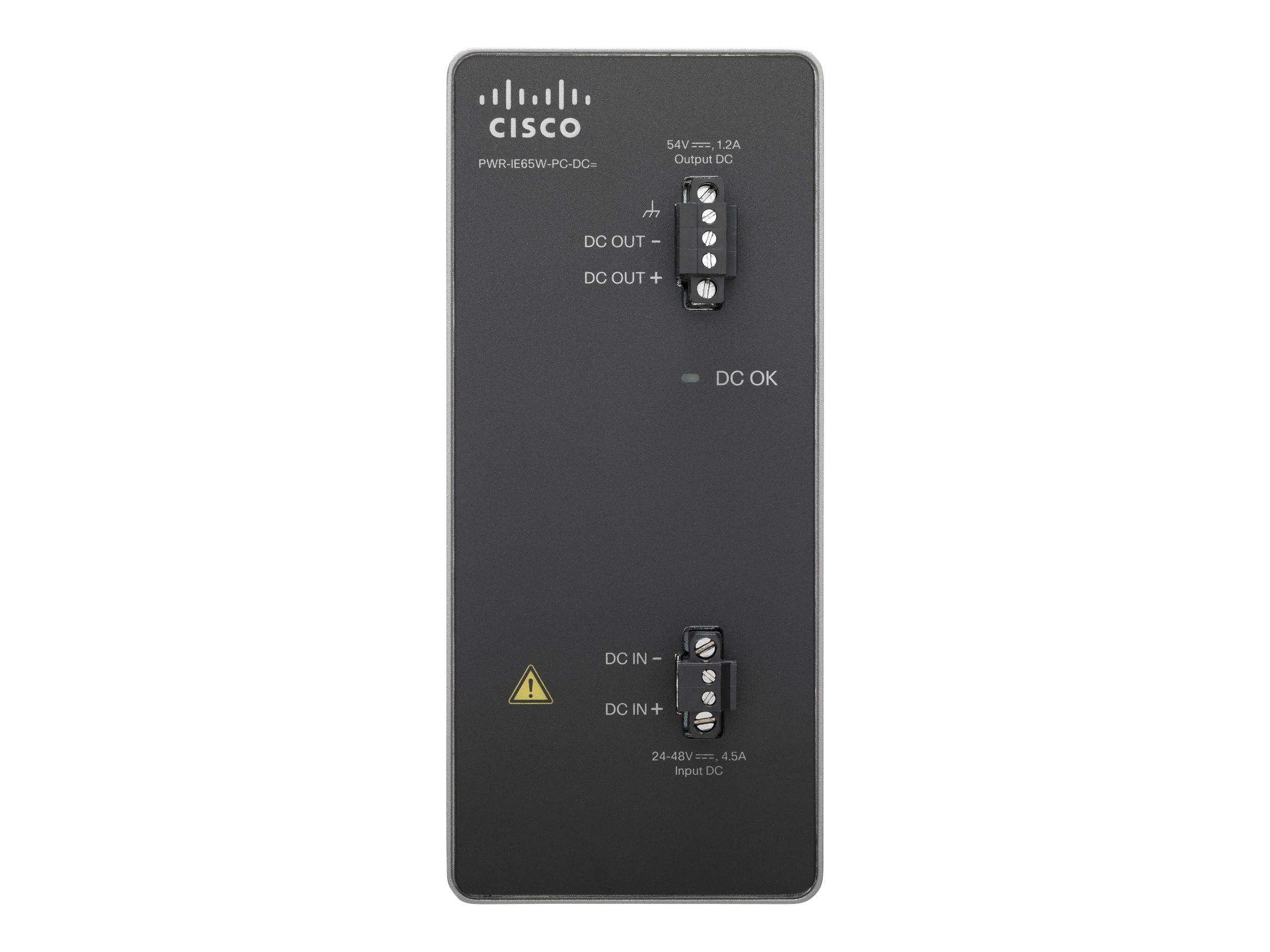 Cisco DC-DC Power Module for POE solution - Stromwandler (DIN-Schienenmontage möglich) - 18 - 60 V - 65 Watt - für Indus-3