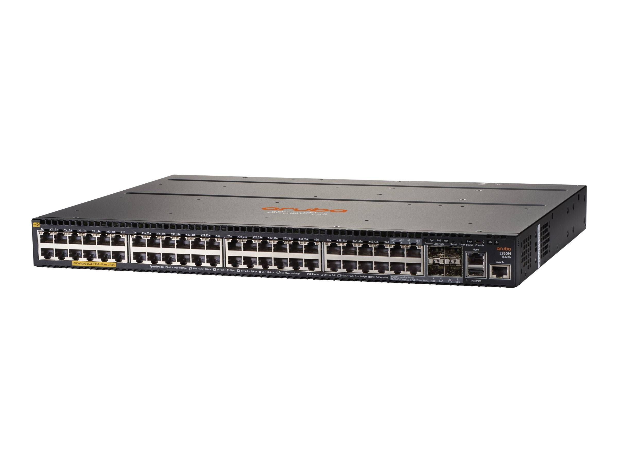 HPE Aruba 2930M 48G POE+ 1-Slot - Switch - L3 - managed - 44 x 10/100/1000 (PoE+)-0