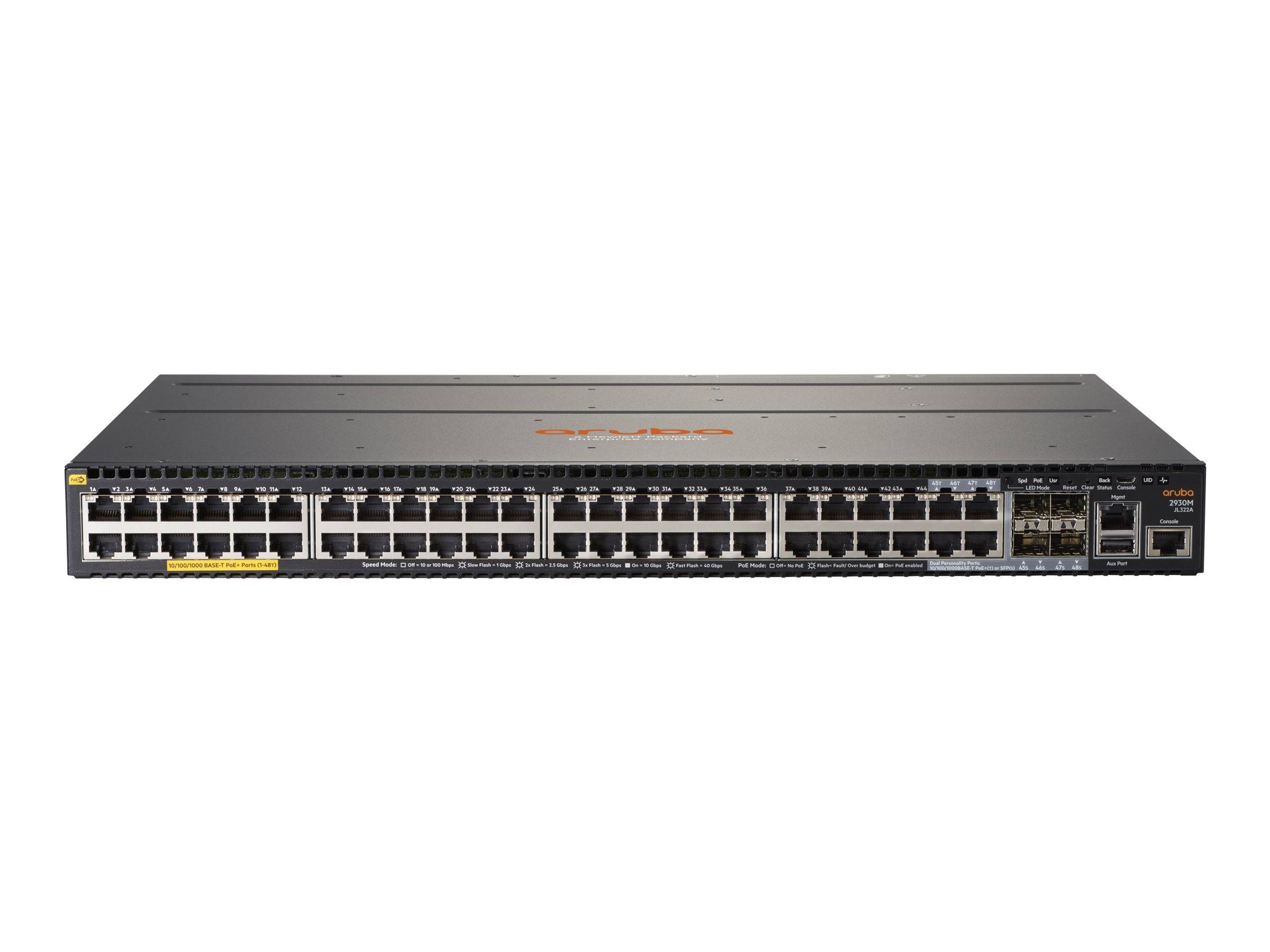 HPE Aruba 2930M 48G POE+ 1-Slot - Switch - L3 - managed - 44 x 10/100/1000 (PoE+)-4