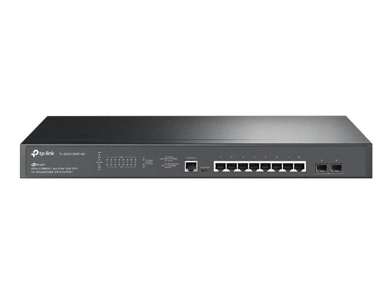 TP-Link JetStream TL-SG3210XHP-M2 - V1 - Switch - managed - 8 x 10/100/1000 + 2 x SFP+ - an Rack montierbar - PoE+ (240-0