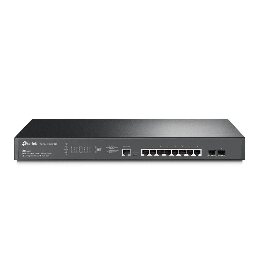 TP-Link JetStream TL-SG3210XHP-M2 - V1 - Switch - managed - 8 x 10/100/1000 + 2 x SFP+ - an Rack montierbar - PoE+ (240-3