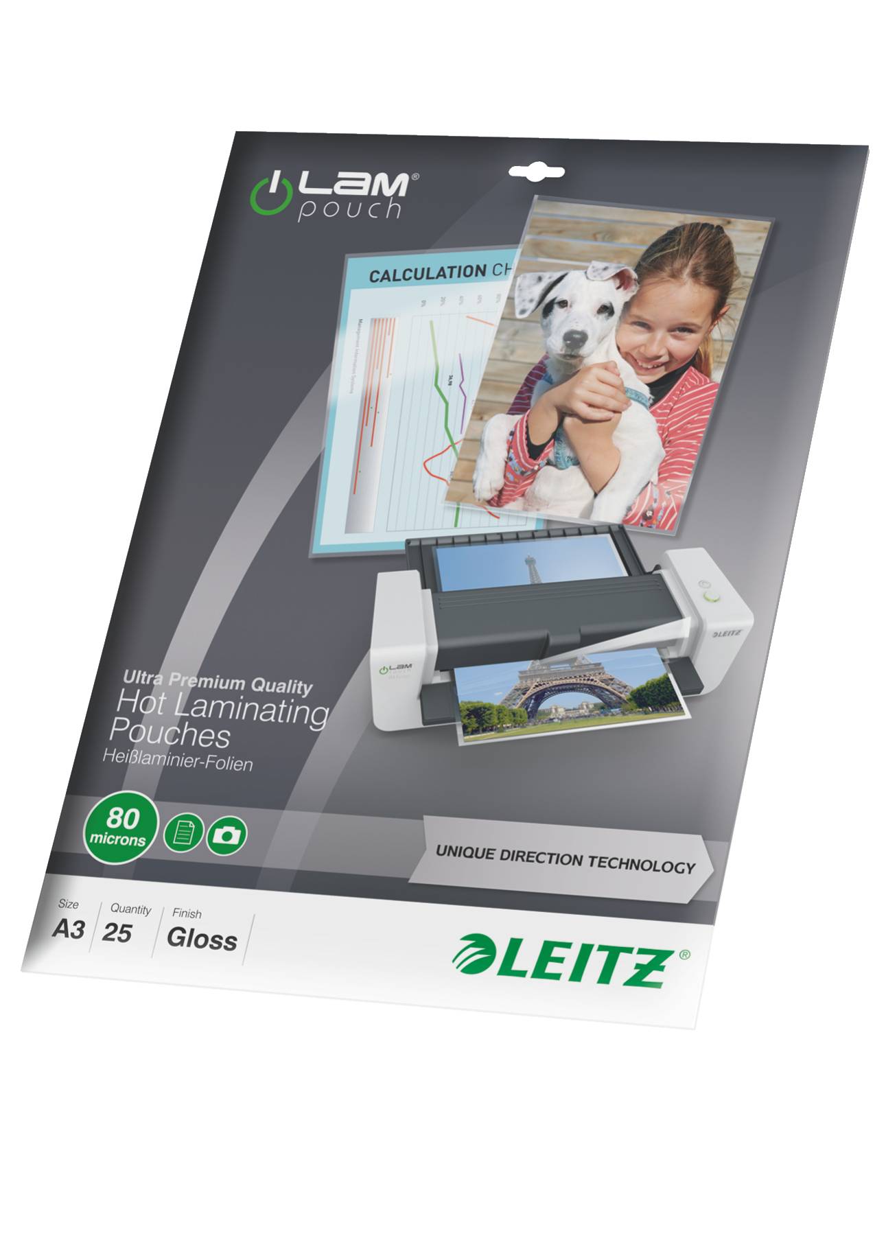 ESSELTE LEITZ - Leitz - Glänzend, kristallklar - A3 (297 x 420-7