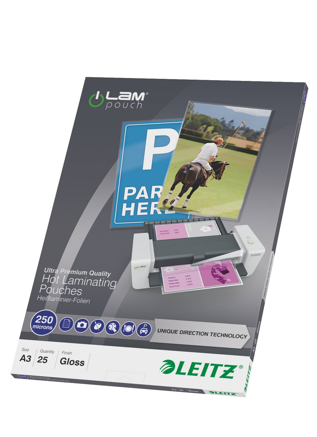 ESSELTE LEITZ - Leitz - Glänzend, kristallklar - A3 (297 x 420-7