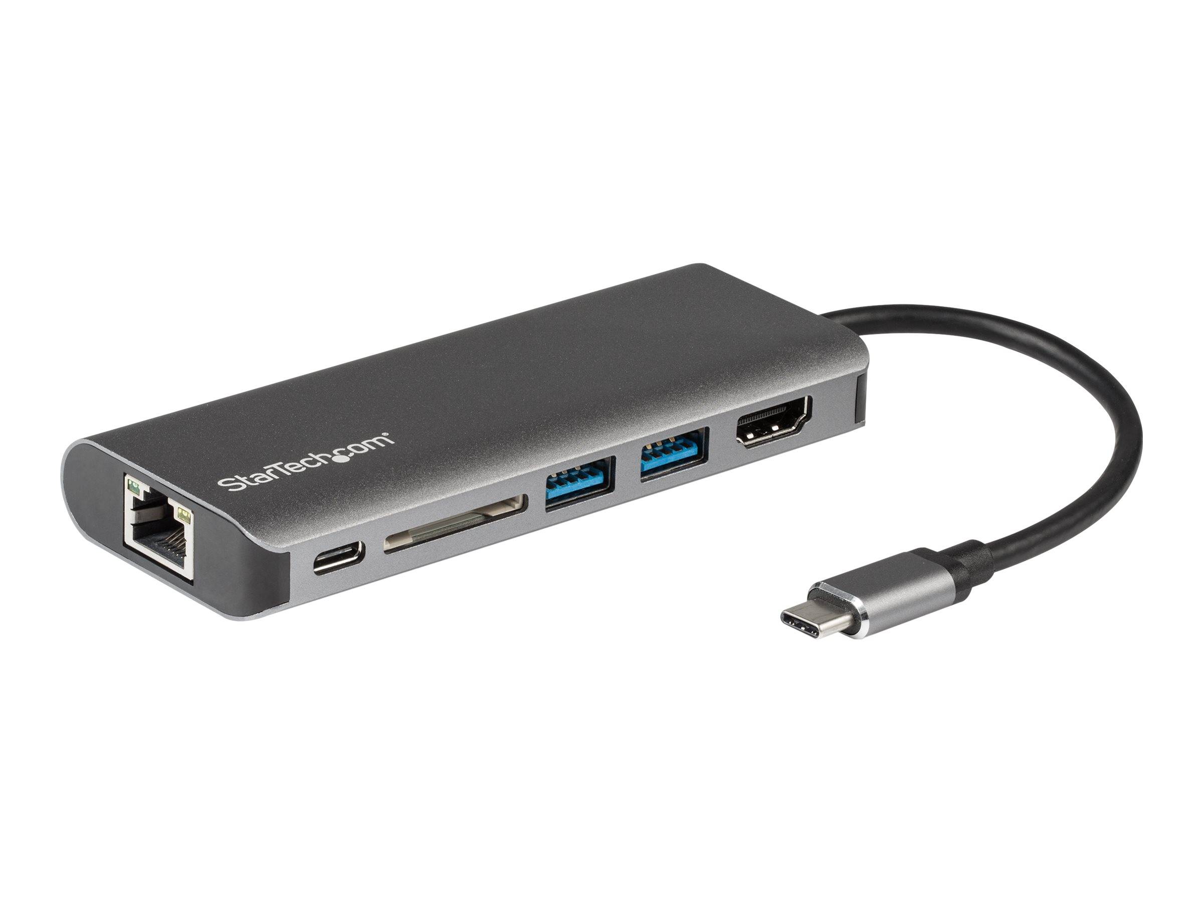 StarTech.com Startech USB-C Multiport Adapter - 2x USB 3.0 / HDMI / SD / Gigabit Ethernet - mit Stromversorgung (USB PD)-0