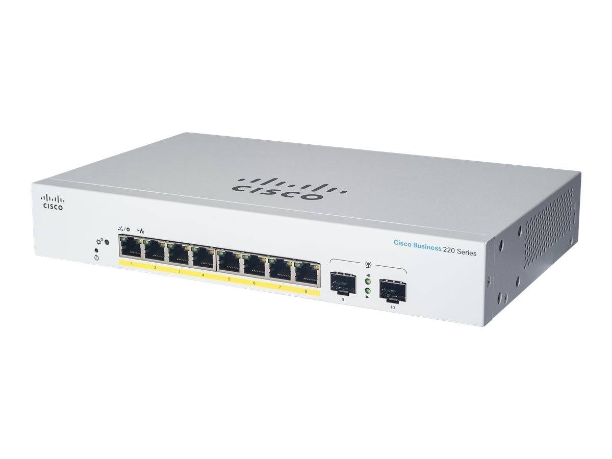Cisco Business 220 Series CBS220-8P-E-2G - Switch - Smart - 8 x 10/100/1000 (PoE+)-0