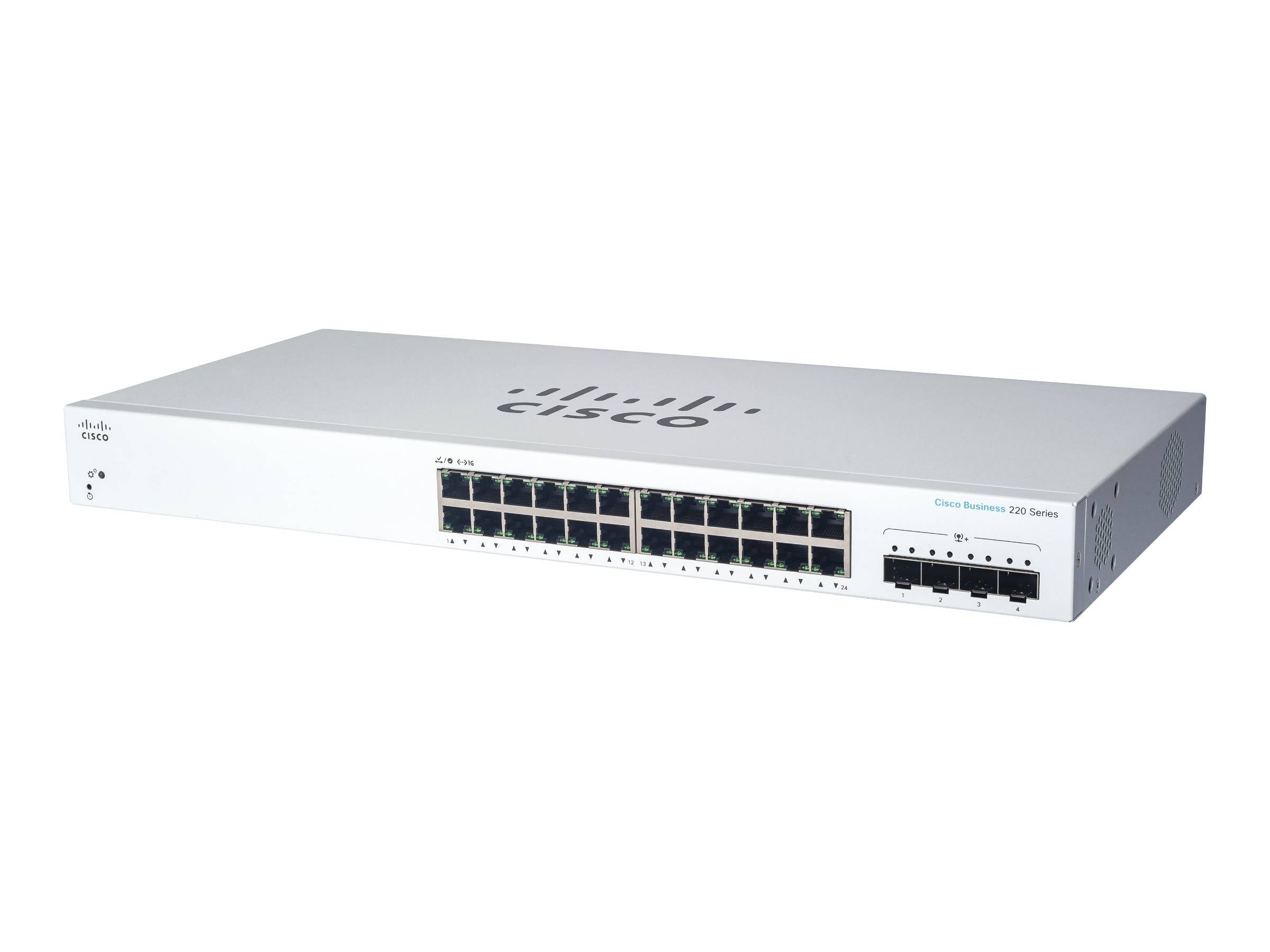 Cisco Business 220 Series CBS220-24T-4X - Switch - Smart - 24 x 10/100/1000 + 4 x 10 Gigabit SFP+ (Uplink)-0