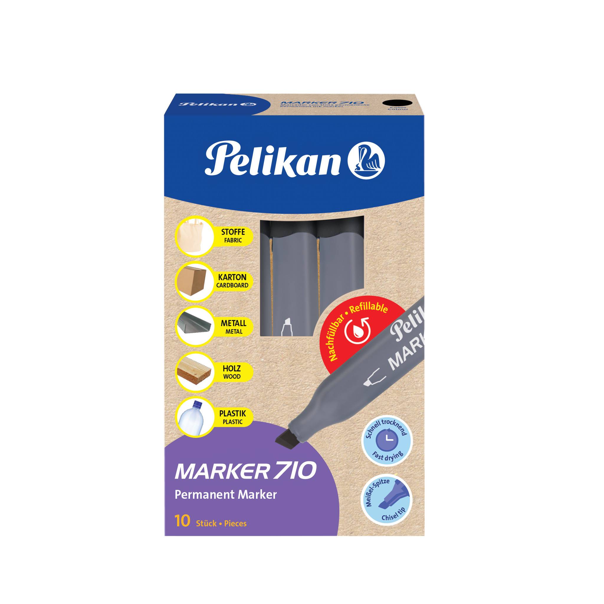 Pelikan 710 - Marker - permanent - Schwarz (Packung mit 10)-3