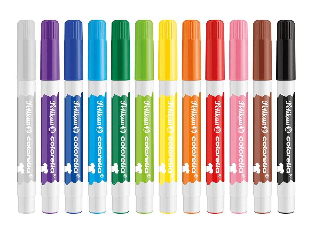 Pelikan Colorella - Marker - für Textil - gemischte Farben - Mittel (Packung mit 12)-0