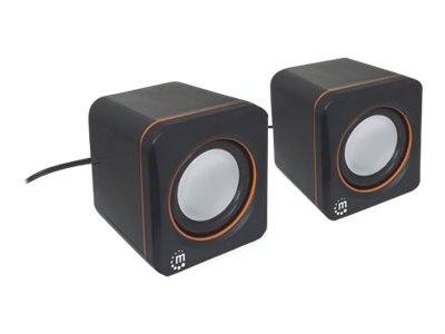 Manhattan 2600 Series Speaker System, Small Size, Big Sound, Two Speakers, Stereo, USB power, Output: 2x 3W, 3.5mm plug-7