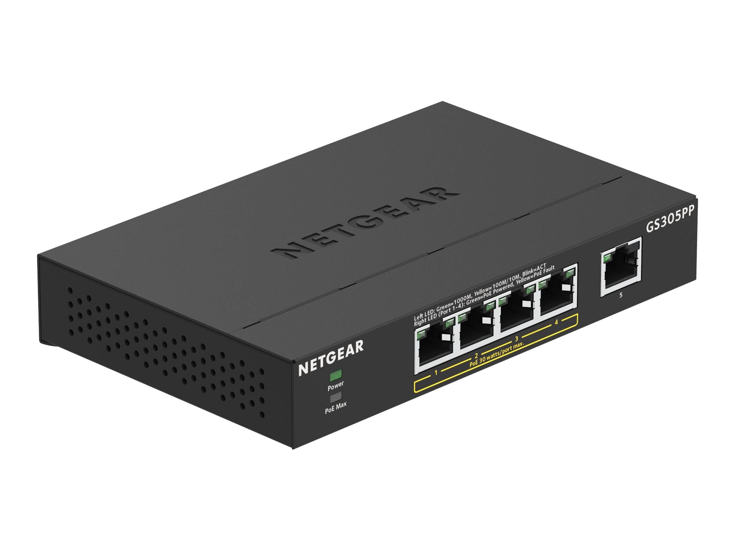 NETGEAR GS305PP - Switch - unmanaged - 5 x 10/100/1000 (4 PoE)-0