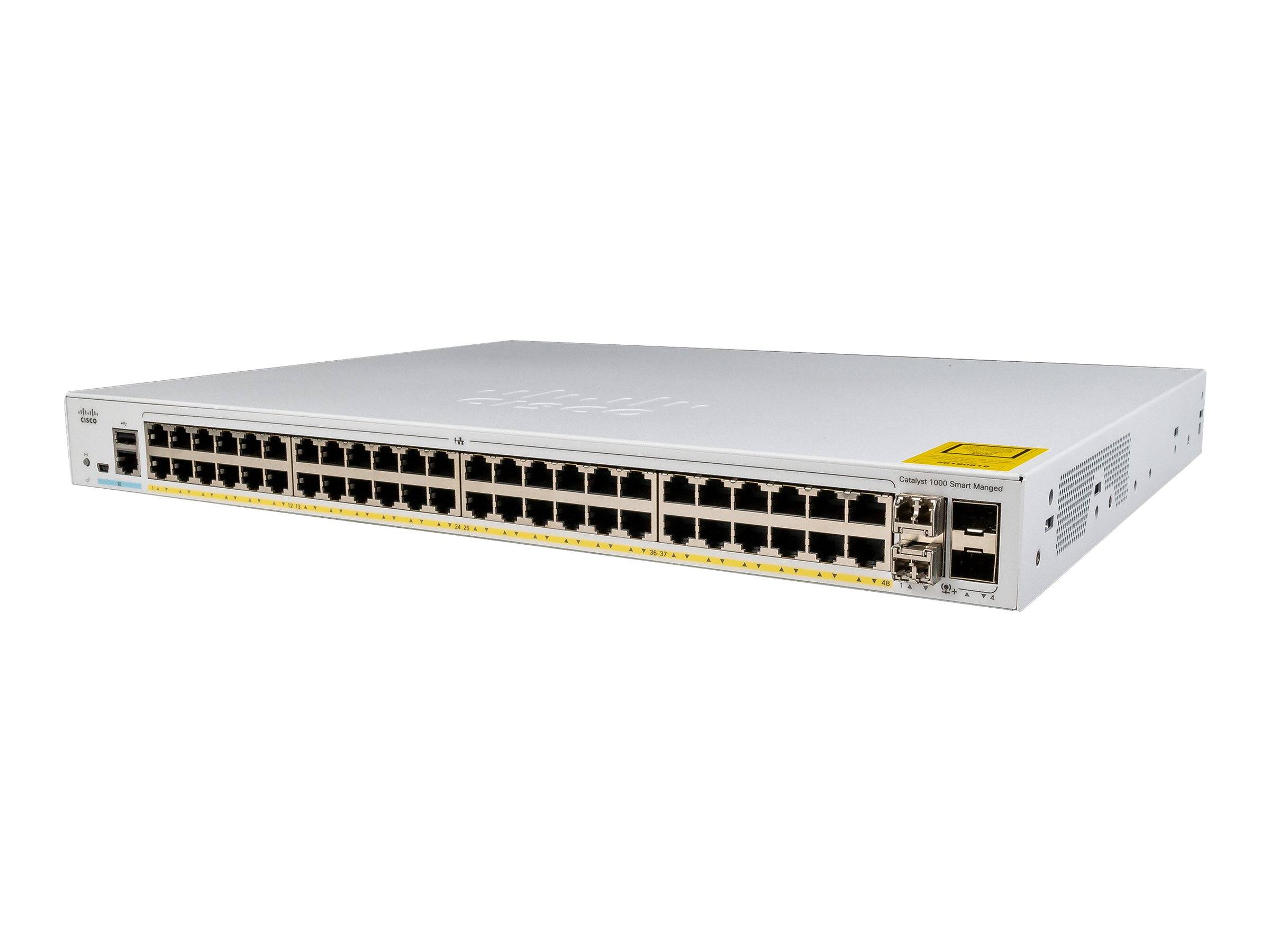 Cisco Catalyst 1000-48FP-4X-L - Switch - managed - 48 x 10/100/1000 (PoE+)-0