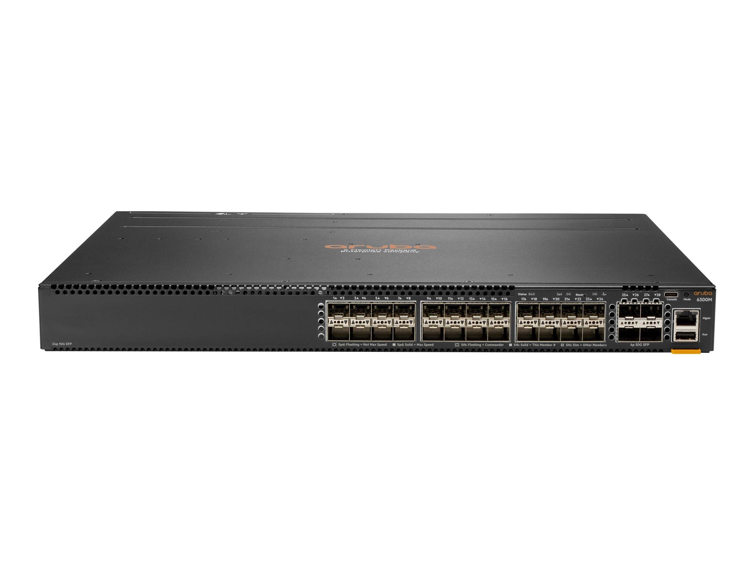 HPE Aruba 6300M - Switch - L3 - managed - 24 x 1 Gigabit / 10 Gigabit SFP+ + 4 x 1 Gigabit / 10 Gigabit / 25 Gigabit / 5-0