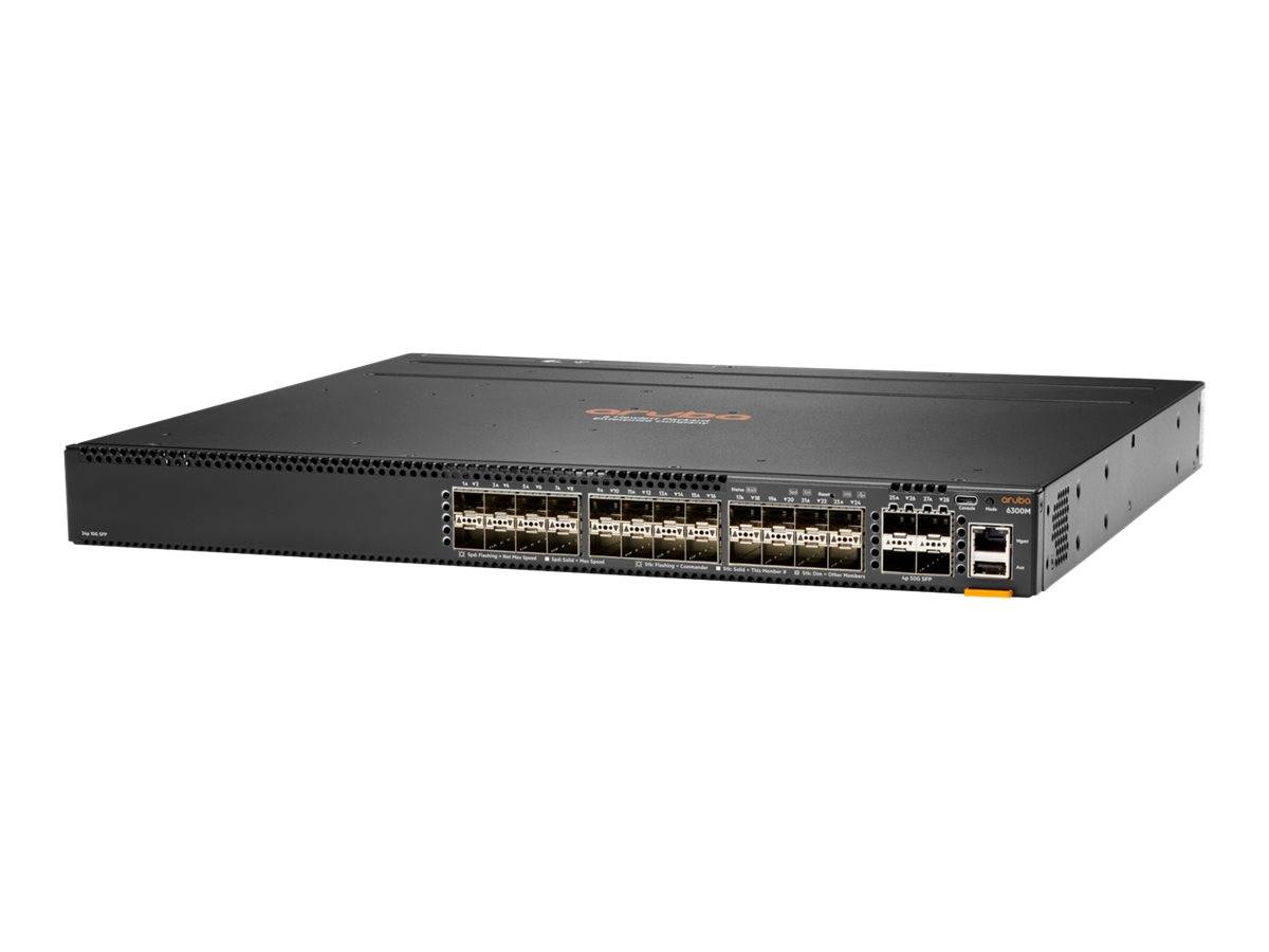 HPE Aruba 6300M - Switch - L3 - managed - 24 x 1 Gigabit / 10 Gigabit SFP+ + 4 x 1 Gigabit / 10 Gigabit / 25 Gigabit / 5-5