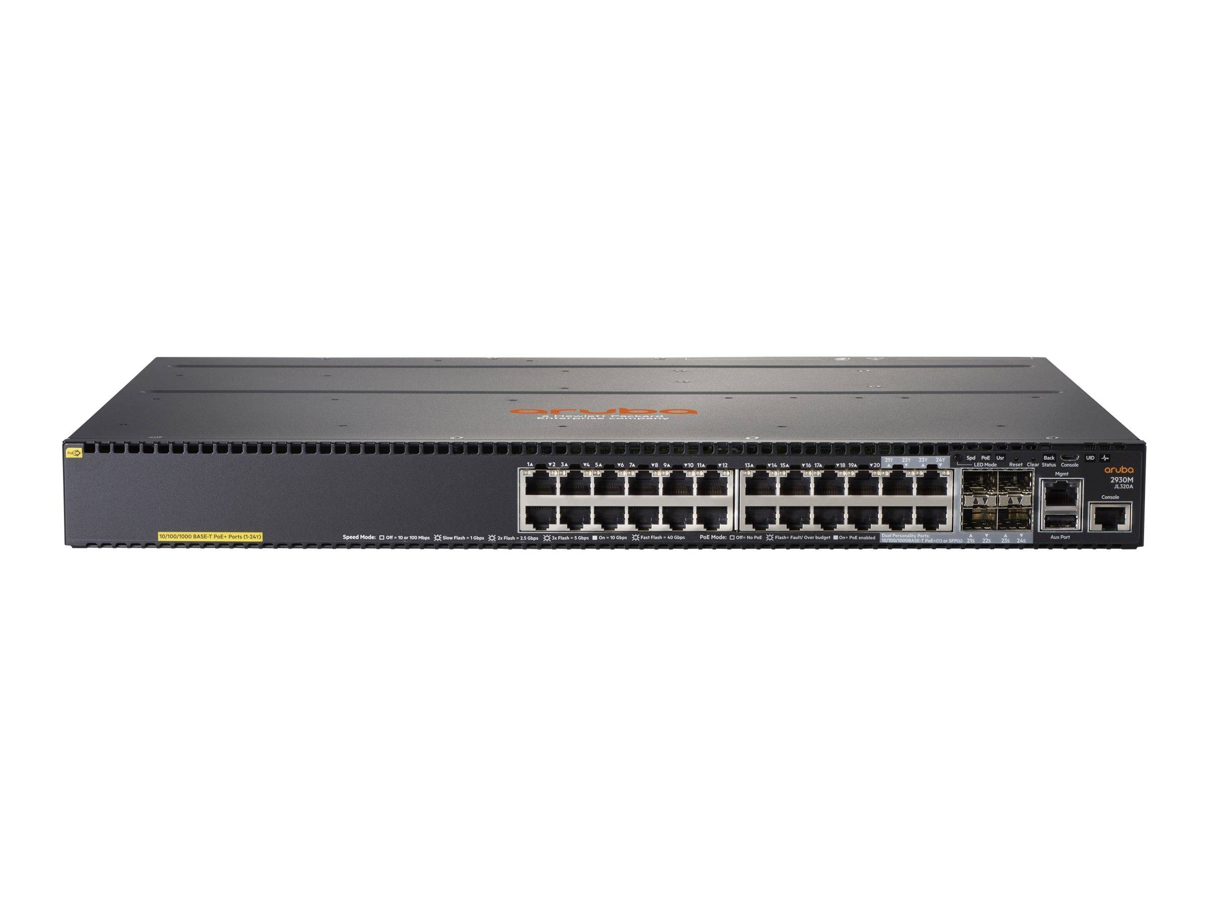 HPE Aruba 2930M 24G POE+ 1-Slot - Switch - L3 - managed - 20 x 10/100/1000 (PoE+)-4