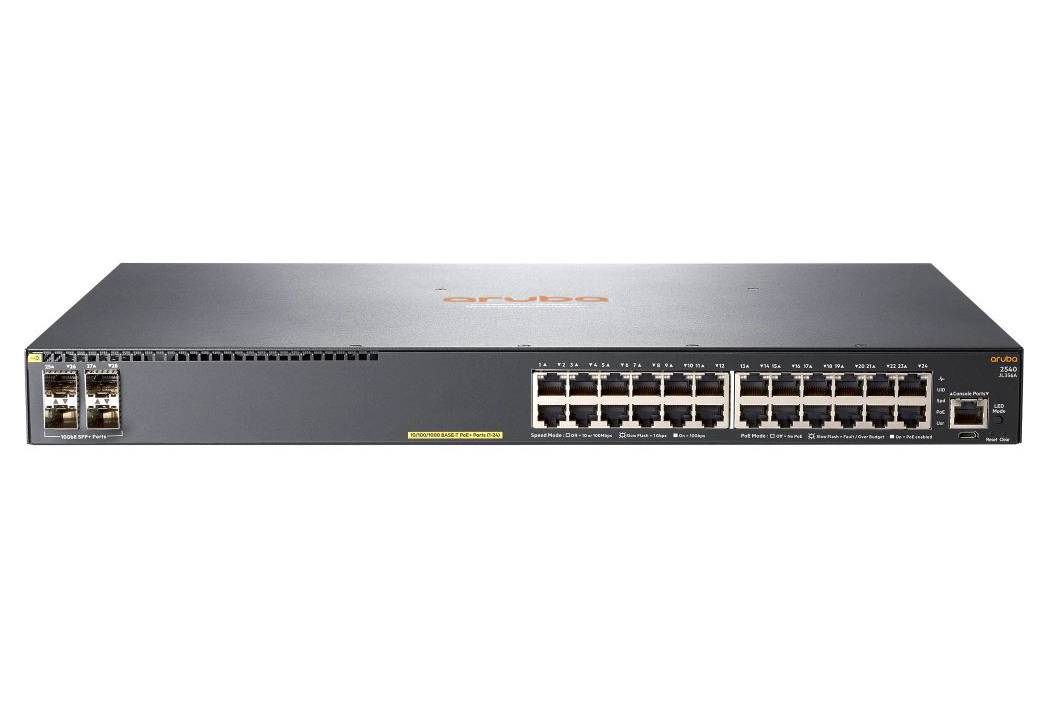 HPE Aruba 2540 24G PoE+ 4SFP+ - Switch - managed - 24 x 10/100/1000 (PoE+)-1