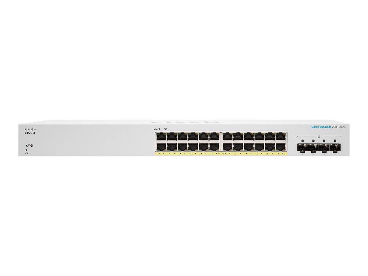 Cisco Business 220 Series CBS220-24P-4G - Switch - Smart - 24 x 10/100/1000 (PoE+)-1