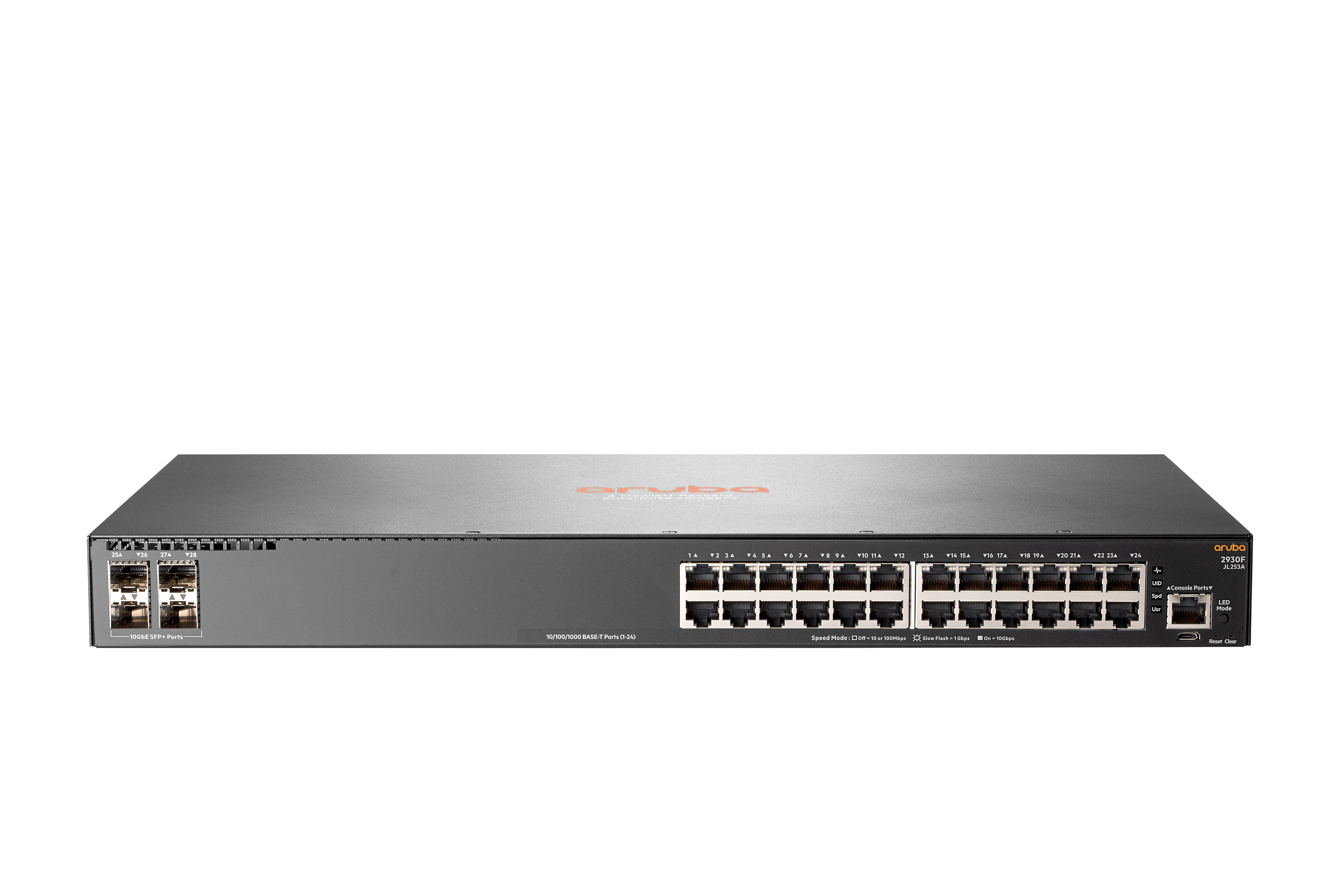 HPE Aruba 2930F 24G 4SFP+ - Switch - L3 - managed - 24 x 10/100/1000 + 4 x 1 Gigabit/10 Gigabit SFP+ (Uplink)-4