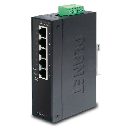 PLANET IGS-501T - Switch - 5 x 10/100/1000 - an DIN-Schiene montierbar-4