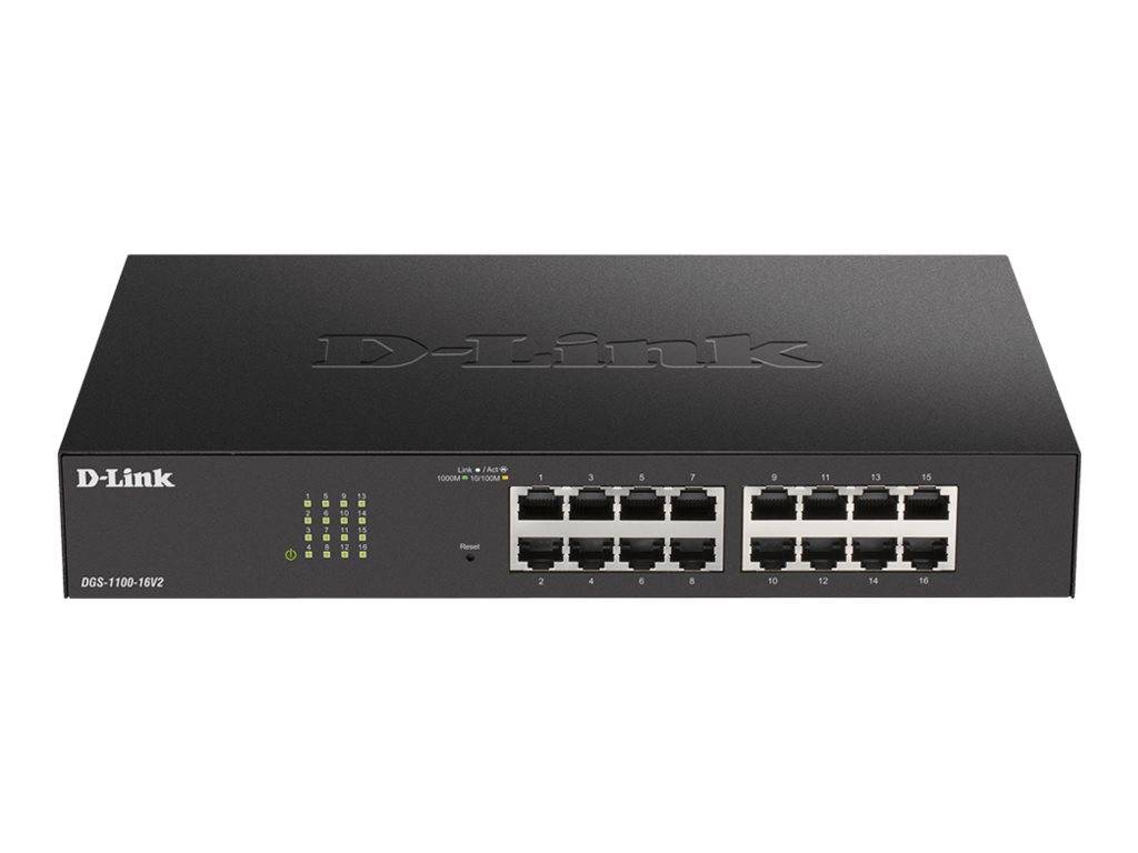 D-Link DGS 1100-16V2 - Switch - Smart - 16 x 10/100/1000-4