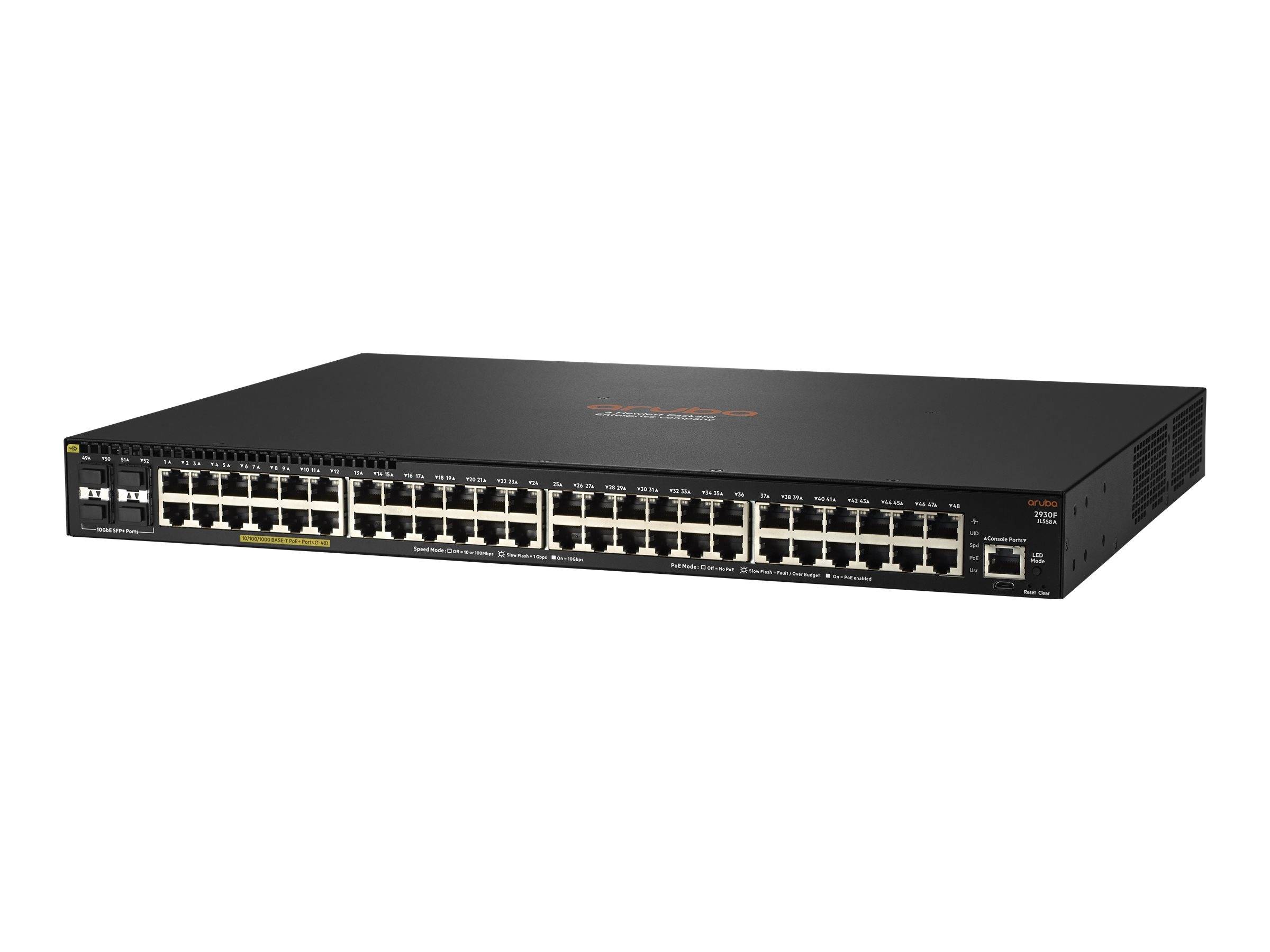 HPE Aruba 2930F 48G PoE+ 4SFP+ - Switch - L3 - managed - 48 x 10/100/1000 (PoE+)-0