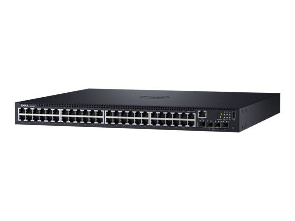 Dell Networking N1548P - Switch - L2+ - managed - 48 x 10/100/1000 + 4 x 10 Gigabit SFP+ - Luftstrom von vorne nach hint