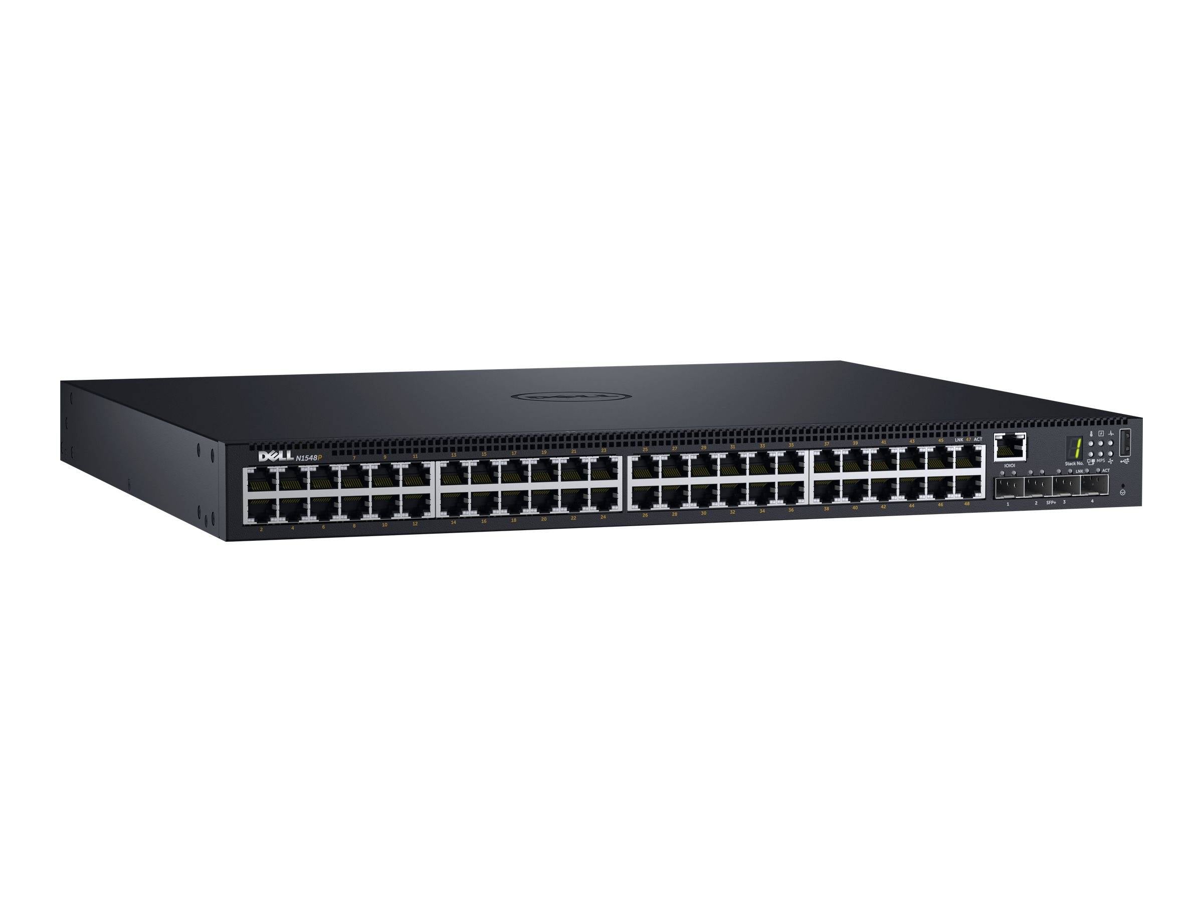 Dell Networking N1548P - Switch - L2+ - managed - 48 x 10/100/1000 + 4 x 10 Gigabit SFP+ - Luftstrom von vorne nach hint-6