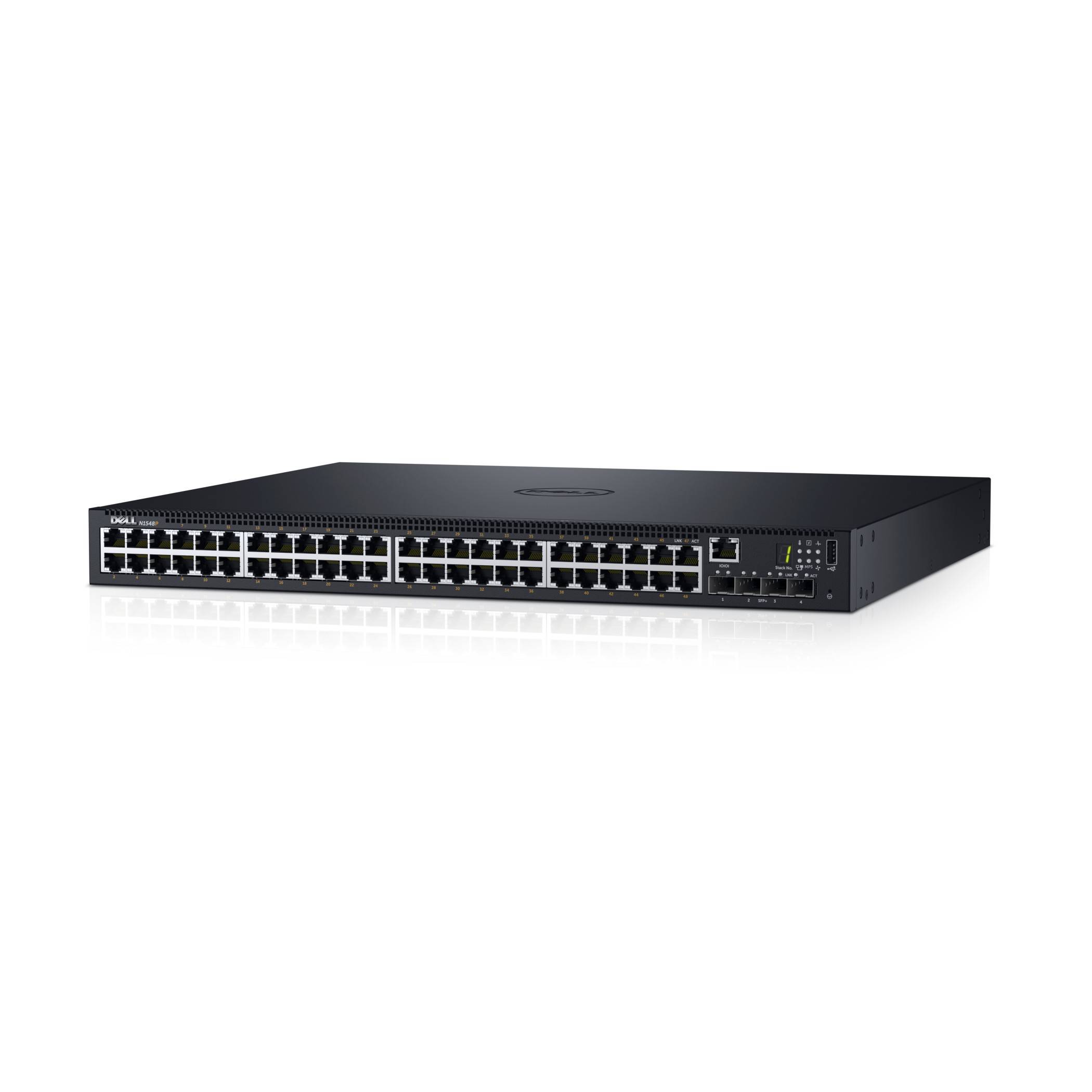 Dell Networking N1548P - Switch - L2+ - managed - 48 x 10/100/1000 + 4 x 10 Gigabit SFP+ - Luftstrom von vorne nach hint-7