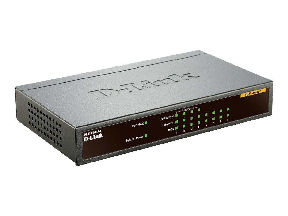 D-Link DES 1008PA - Switch - unmanaged - 4 x 10/100 (PoE)-5