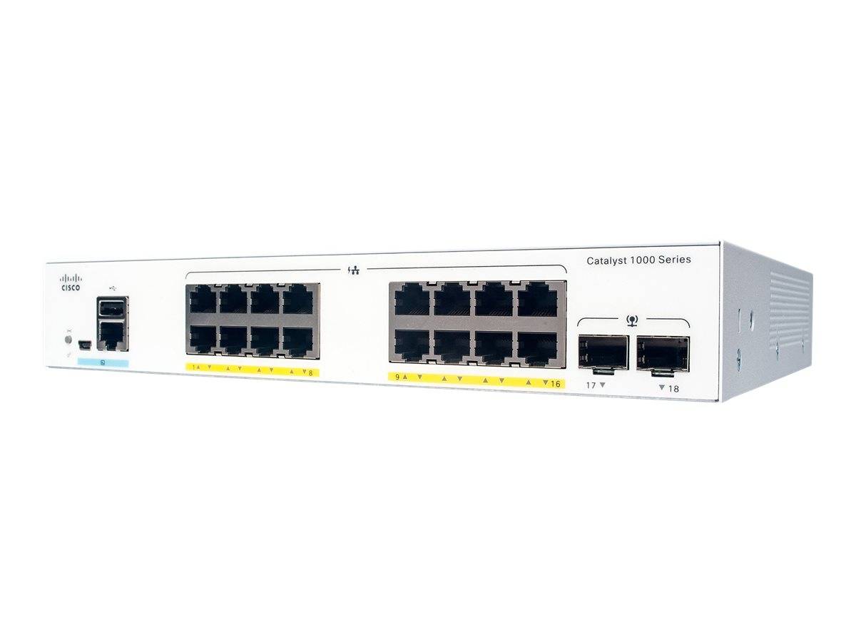 Cisco Catalyst 1000-16P-2G-L - Switch - managed - 16 x 10/100/1000 (PoE+)-0