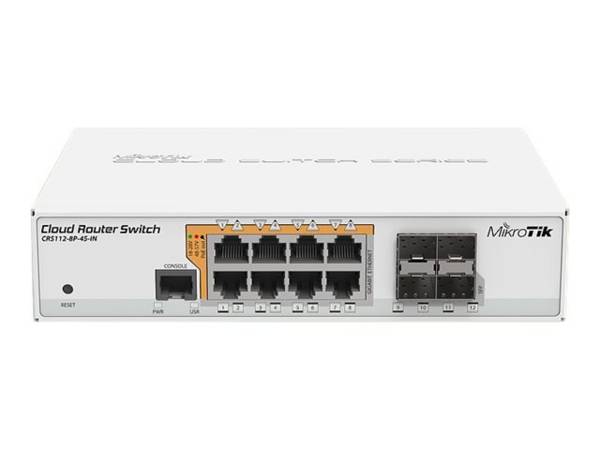MikroTik Cloud Router Switch CRS112-8P-4S-IN - Switch - L3 - managed - 18 x 10/1