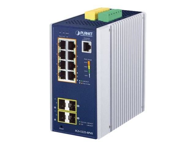 PLANET IGS-5225-8P4S - Switch - L2+ - managed - 8 x 10/100/1000 (PoE+)-0