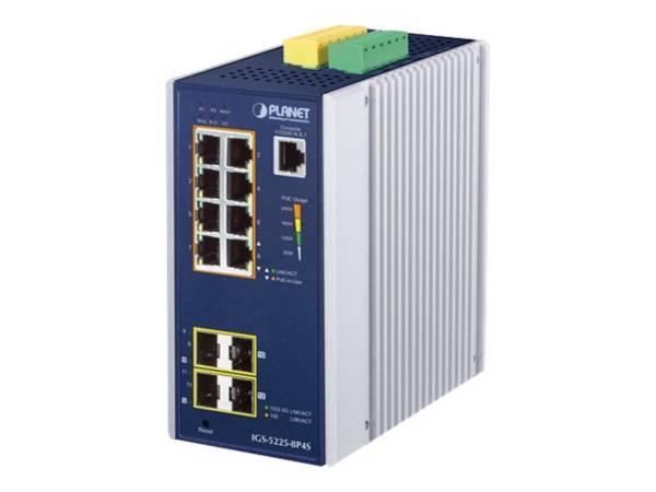 PLANET IGS-5225-8P4S - Switch - L2+ - managed - 8 x 10/100/1000 (PoE+)