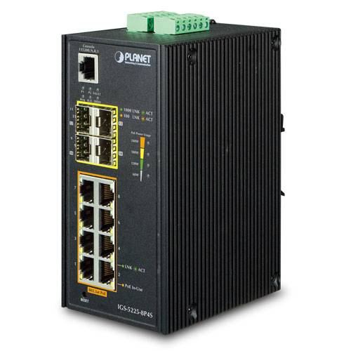 PLANET IGS-5225-8P4S - Switch - L2+ - managed - 8 x 10/100/1000 (PoE+)-6