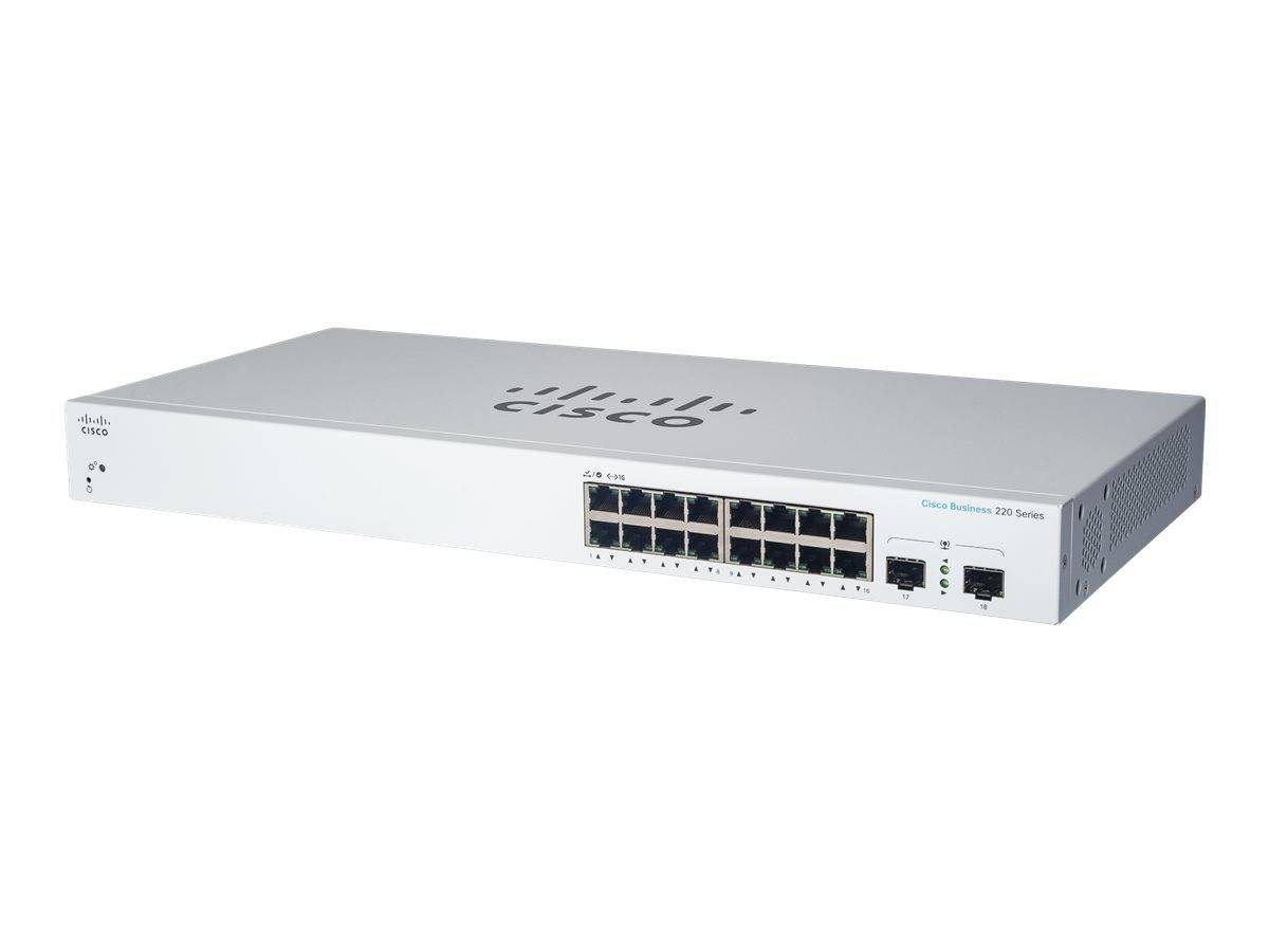 Cisco Business 220 Series CBS220-16P-2G - Switch - Smart - 16 x 10/100/1000 (PoE+)-0