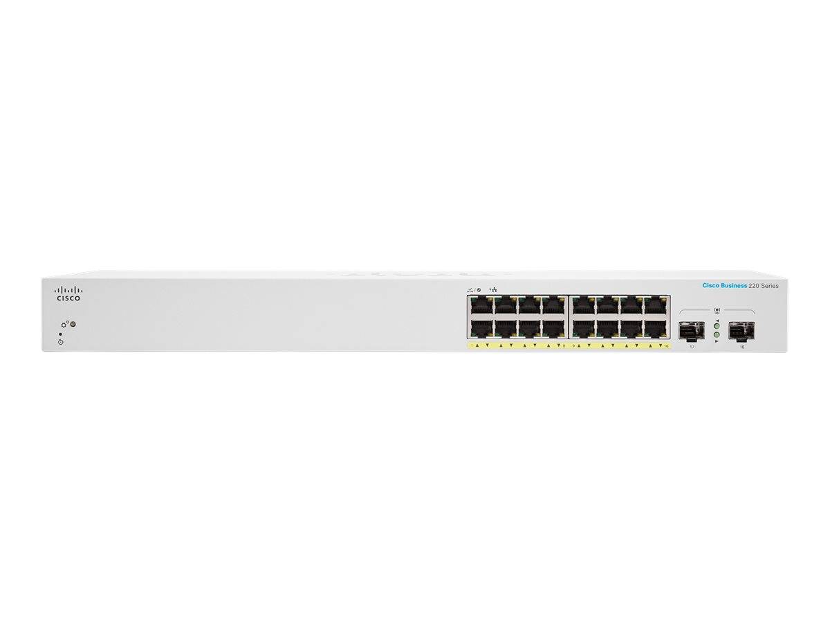 Cisco Business 220 Series CBS220-16P-2G - Switch - Smart - 16 x 10/100/1000 (PoE+)-1