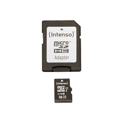 Intenso Premium microSDHC-Karte  16 GB Class 10, UHS-I inkl. SD-Adapter