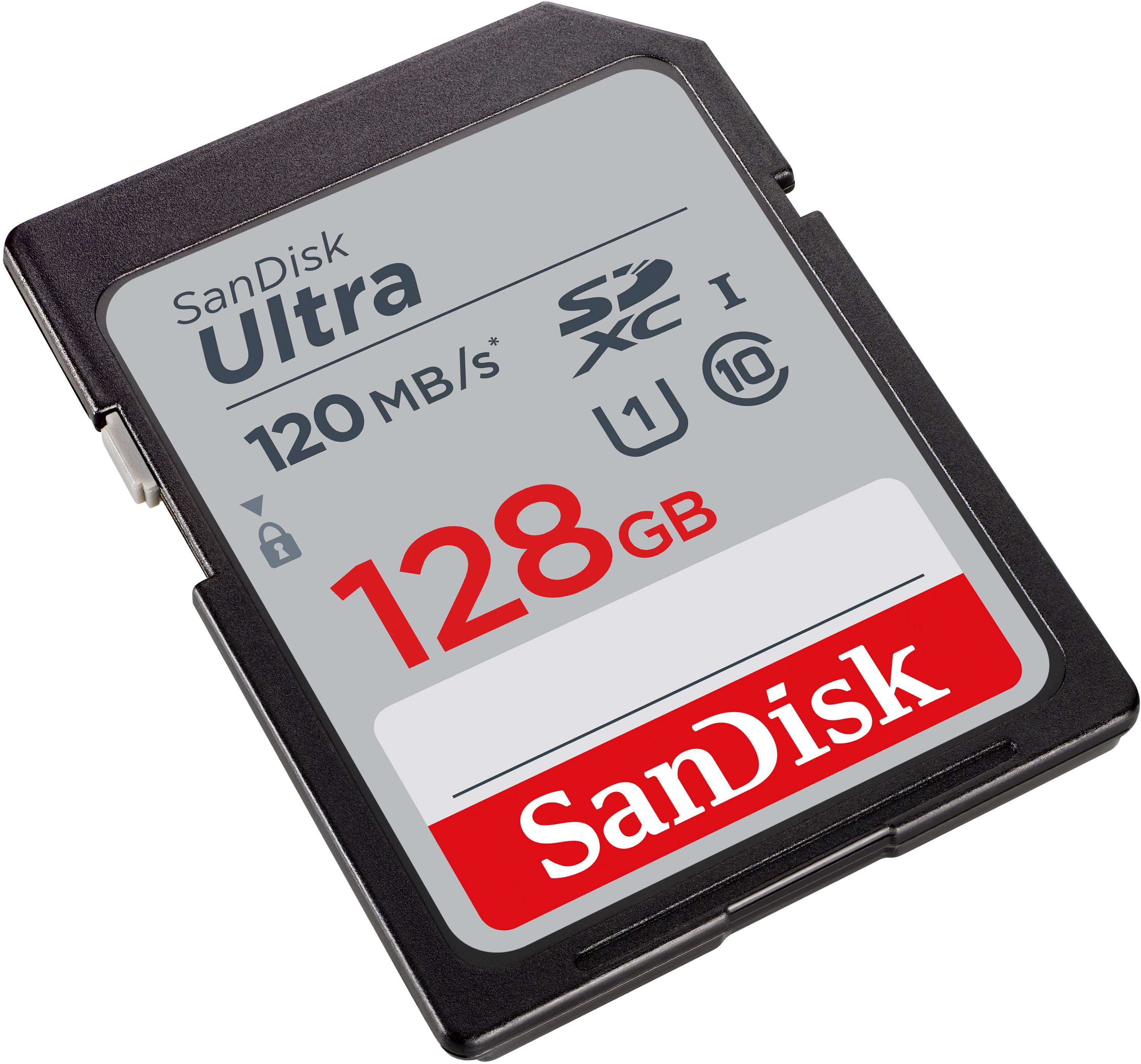 SanDisk SDXC Ultra 128GB (Class 10/UHS-I/120MB/s) SDXC-Karte 128 GB Class 10, UHS-I-5