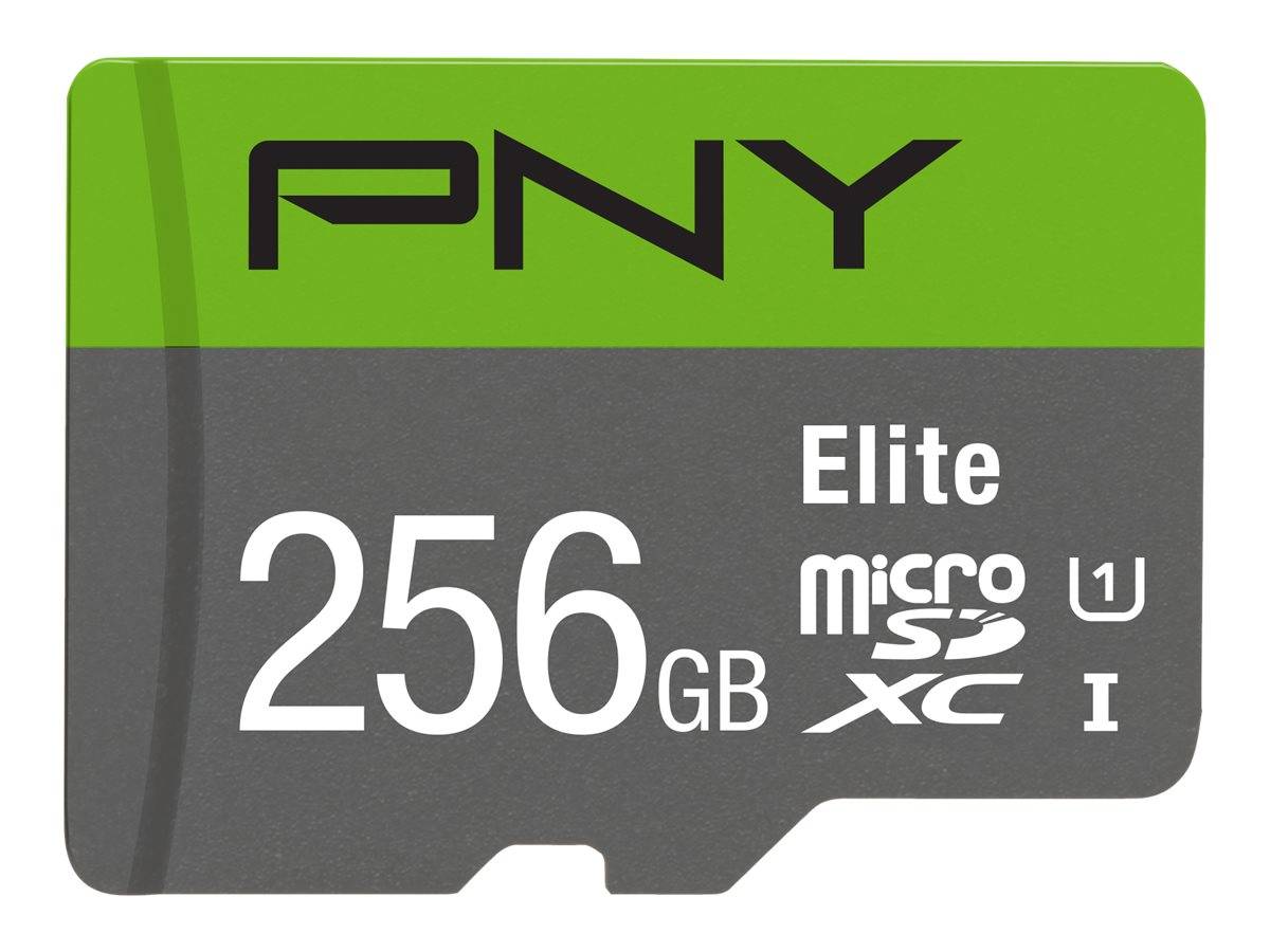 PNY Elite - Flash-Speicherkarte - 256 GB - A1 / Video Class V10 / UHS Class 1 / Class10-4