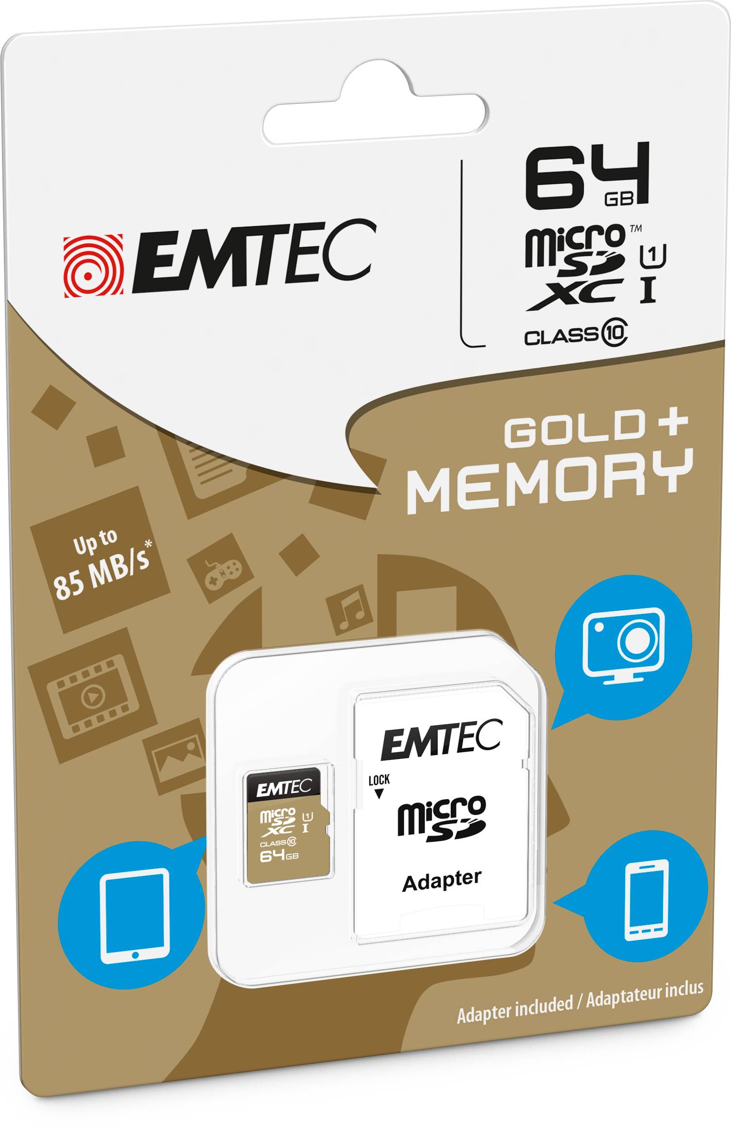 EMTEC Gold+ - Flash-Speicherkarte (SD-Adapter inbegriffen)-5