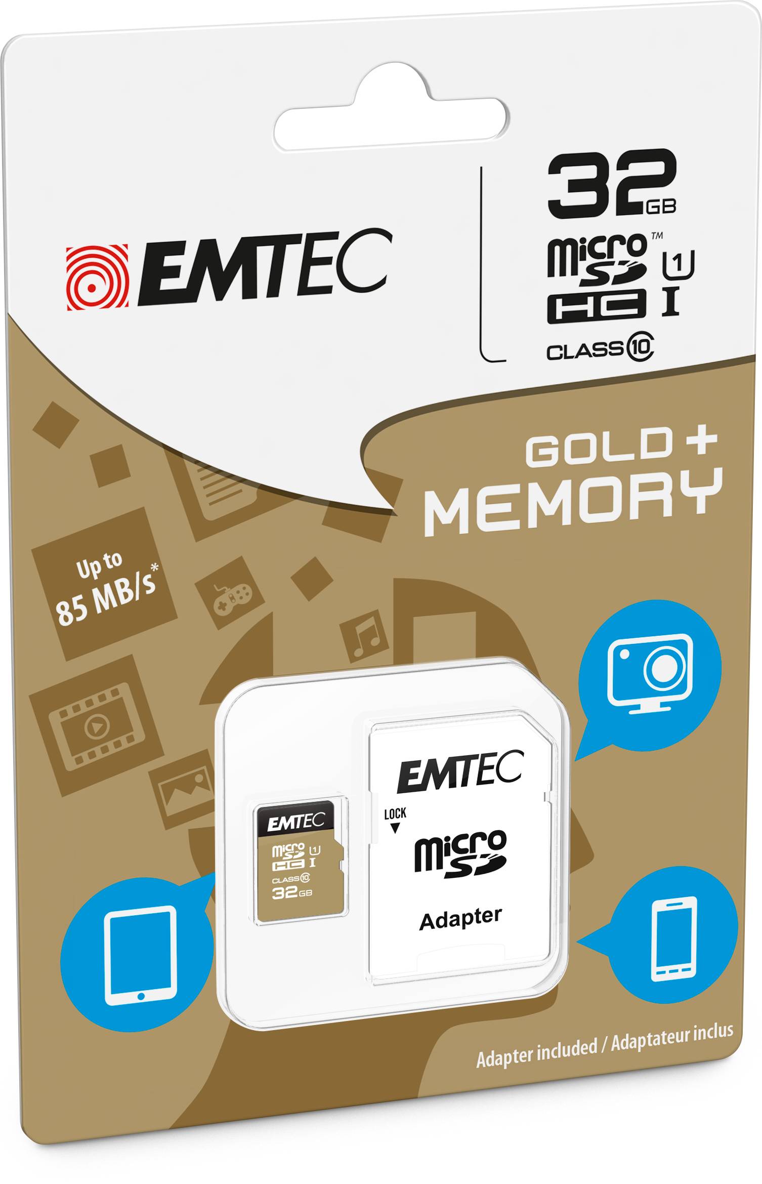 EMTEC Gold+ - Flash-Speicherkarte (SD-Adapter inbegriffen)-5